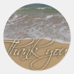 Beach theme Thank You Stickers