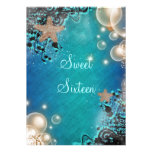 Beach theme wedding birthday party invitations