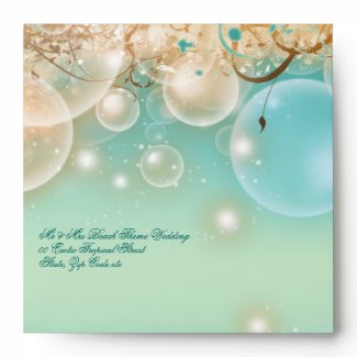 Beach theme wedding - elegant party envelope