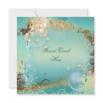 Beach theme wedding - elegant party personalized invites