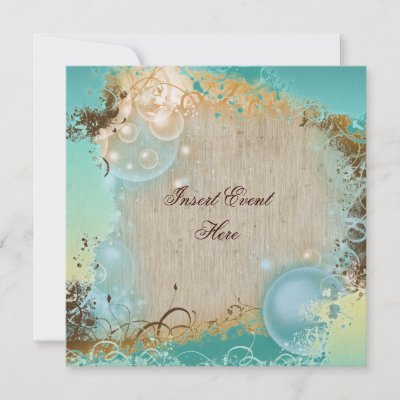 Beach theme wedding elegant party personalized invitations by mensgifts