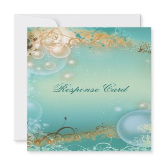 Beach theme wedding - elegant party invitation