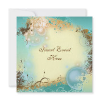 Beach theme wedding - elegant party invite