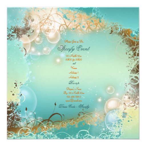 Beach theme wedding - elegant party personalized invites
