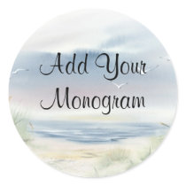 Beach Theme Wedding Envelope Seals, Labels Sticker