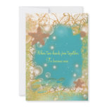 Beach theme wedding exotic invitation