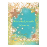 Beach theme wedding exotic invitation