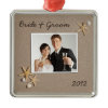 Beach Theme Wedding Photo Ornament