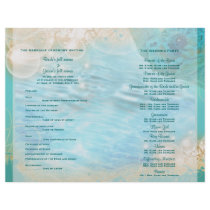 Beach theme "wedding program" turtle
