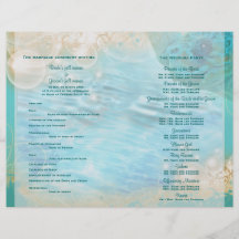 Beach theme "wedding program" turtle flyer design
