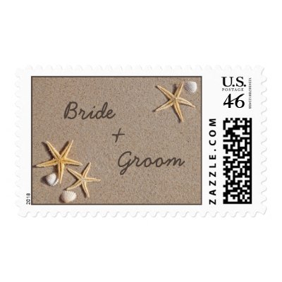 Beach Theme wedding stamps