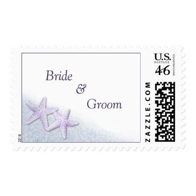 Beach Theme Wedding Stamps