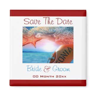 Beach theme wedding tropical cruise magnet
