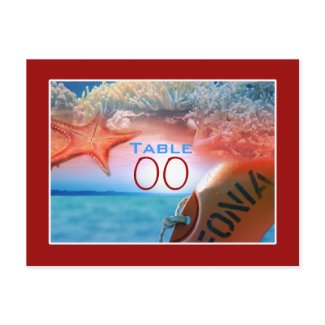 Beach theme wedding tropical cruise postcard