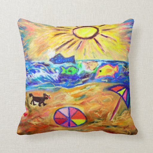BEACH THEMED DESIGNER THROW PILLOWS - HOLIDAY GIFT Zazzle