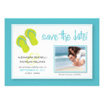 Beach-Themed Save the Date Announcement (aqua)