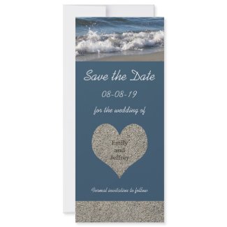Beach Themed Save the Date Flat Invitation Card invitation