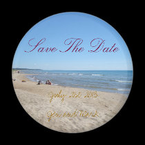 Beach themed Save the Date magnets magnets