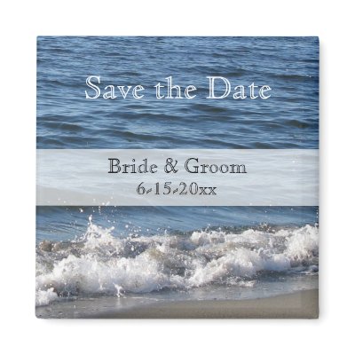 Beach Themed Save the Date Magnets - Beach by KathyHenis
