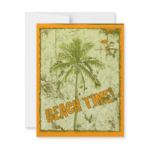 Beach Time! Palm Tree Party Invitations