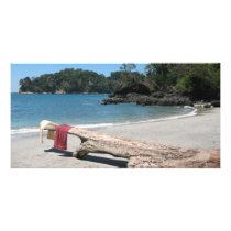 beach towel photo card