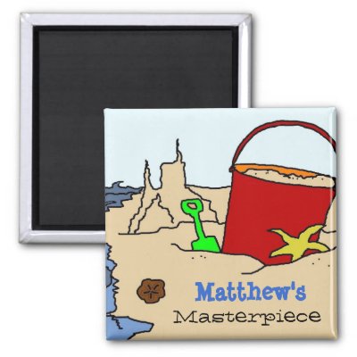 Unique Kids Toys on Beach Toys Kids Personalized Art Magnet From Zazzle Com