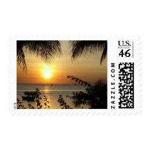 Beach Tropical Paradise Postage Stamps