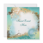 Beach tropical theme wedding elegant personalized announcement