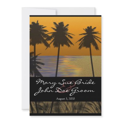 Beach Tropical Wedding Invitations by natureprints