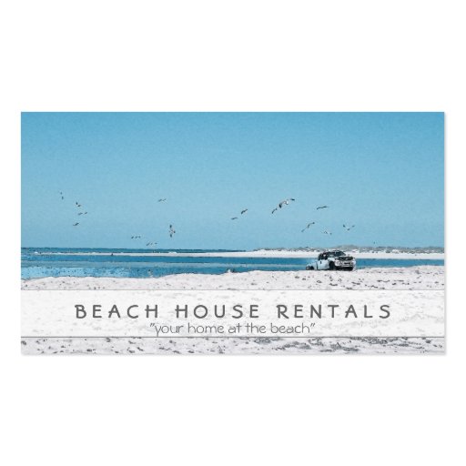 Beach Truck Business Card Template (front side)