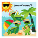 Beach Turtles Birthday Invitation