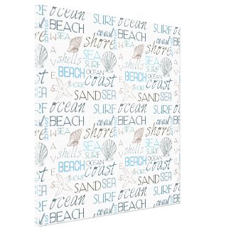 Beach Typography Gallery Wrap Canvas