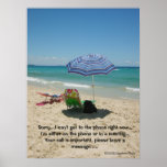 Beach Umberella poster posters