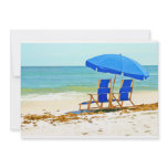 Beach, Umbrella and Chairs at the Shore Custom Invite