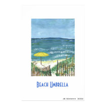 Beach Umbrella posters by figstreetstudio Beach Umbrella posters