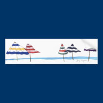 Beach Umbrellas Bumper Sticker bumper stickers