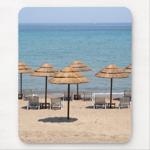 Beach Umbrellas Mouse Mats