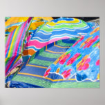 beach umbrellas print