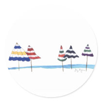 Beach Umbrellas Sticker