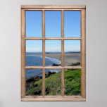 Beach View from a Window Print