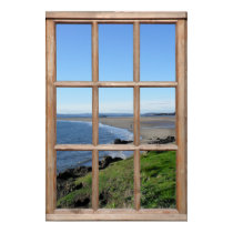 Beach View from a Window Print