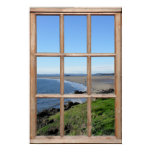 window, scenes, views, sea, waves, ocean, beach,