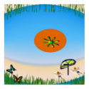 Beach Visions While Mowing Poster posters by KingDaddy Beach Visions While Mowing Poster posters