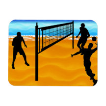Beach Volleyball Flexible Magnet