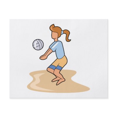 beach volleyball girl flyers by sports_shop