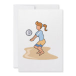 beach volleyball girl custom invitation
