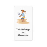 beach volleyball girl custom address label