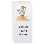 beach volleyball girl custom rack cards