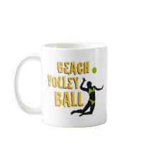 beach volleyball coffee mug