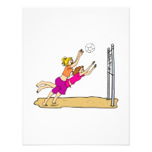 Beach Volleyball Personalized Invitation